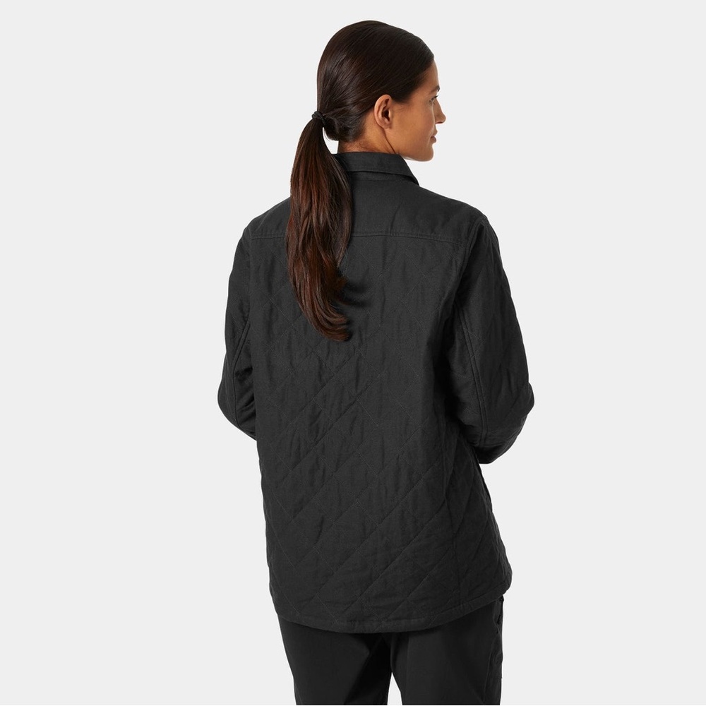 NWT Helly Hansen Women’s Isfjord Insulated Shacket Black - Picture 2 of 9